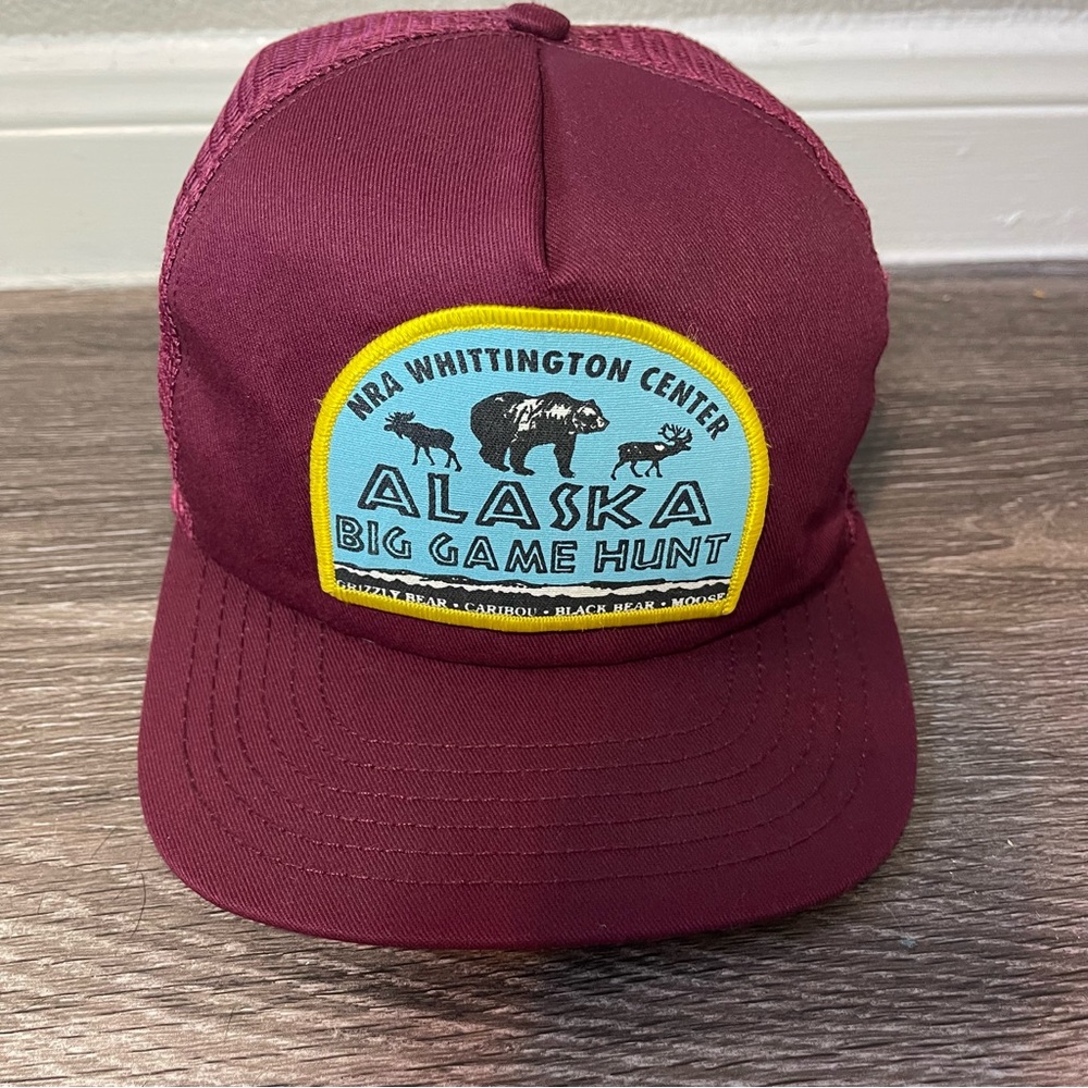 Vintage NRA Cap Whittington Center Alaska Big Game Hunt Trucker Hat Snapback